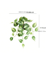 Decora tu hogar con esta planta artificial de vid pothos en una mini maceta de follaje verde