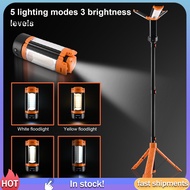 PP   Aluminum Alloy Tripod Work Light Camping Light with Adjustable Height Rechargeable 90000mah Cam