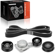 A-Premium Serpentine Belt Kit Replacement for Ford E-150 E-250 E-350 2007-2008 F-450/550 Super Duty 