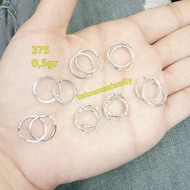 Anting emas putih 375 model variasi berat 05 - 1 gram an