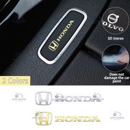 Honda Car Metal Sticker, Car Steering Wheel/Wiper/Auto Body/Door Decal Fit For Accord City Civic CRV VEZEL Jazz BRV Adv 150