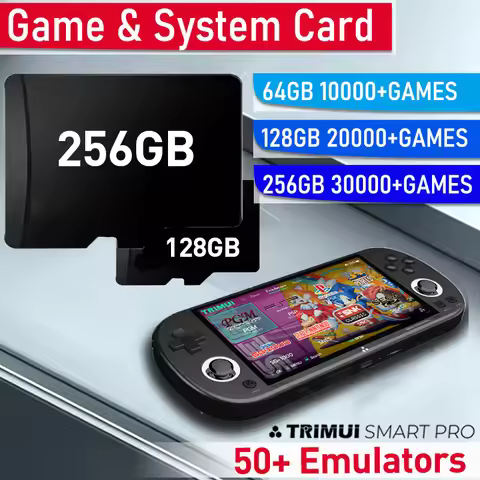Trimui Smart Pro Game SD Card Pre-install 30000+ Games 50+ Emulators for PSP/PS1/SS/MAME/N64/NDS TF 