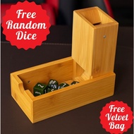 dice Tower | bamboo wood Toy DnD D&D MTG RPG TRPG Board Game Magic