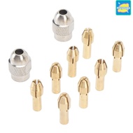 NIUYO 10PCS Collet Chuck Set, Precision Brass Drill Chuck Collet Set, Mini 0.5-3.2mm Collet Quick Ch