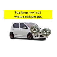 Fog Lamp Myvi SE2 White Lampu Kabus Myvi SE2 Putih WITH Bulb/DENGAN Mentol