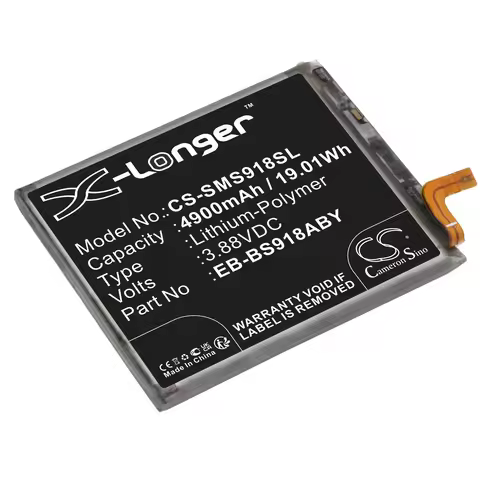 3.88V 4900mAh Battery EB-BS918ABY,GH82-30459A for Samsung Galaxy S23 Ultra 5G,SM-S918B,S918Q,S918N,S