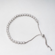 Ar-Kang Collection** AKB202 สร้อยข้อมือเงินแท้ ประดับ CZ ปรับสายได้ (Silver92.%%)