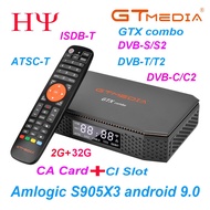 GTMEDIA GTX Combo 8K S905X3 Android 9.0+DVB-S2X/T/T2/C/C2 ATSC-T ISDB-T CA CI Smart TV BOX satellite tv receiver Set Top Box
