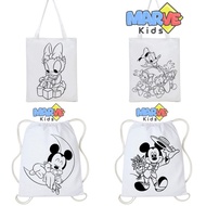 TERBARU Totebag Tas Serut Donald Mewarnai Lukis Melukis Kanvas