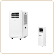 DIKE 多功能移動式瞬涼水冷氣 HLE700WT + 冷暖兩用水冷溫控扇 HLE510WT