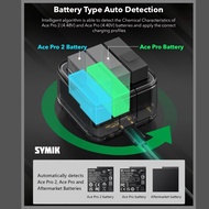 SYMIK For Insta360 Ace Pro 2 Battery Charger Fast Charge Hub 0.96" OLED Display For Insta 360 Ace & 