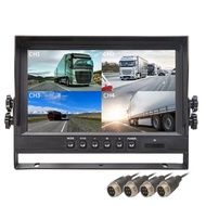 【GoS】-9" LCD Car Monitor 4 Channels 4CH Quad Split Screen Display Car Monitor 4 Split Screen