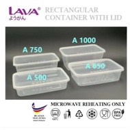 Bekas Makanan Plastik & (MICROWAVE SAFE) Disposable Plastic Food Container Rectangular Container Tup