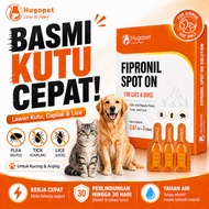 Hugopet Flea Treatment for Cats and Dogs Anti-Flea Flea Caplak Lice Drops Fipronil Spot On Combo Sav