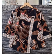 T0380 jumbo batik Blouse lgn 7per8
