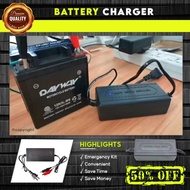 【Fast delivery】Battery Charger For Motorcycle/Car/Automobiles 12V Sealed Lead Battery Charger, 12 Volts Battery Charger (Battery Not Included)