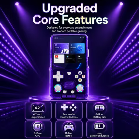 X36 Ultra Game Console 4.2 Inch IPS Screen Built-in 20000+ Games WiFi Online Play RGB Joystick Video