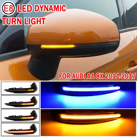 2x Dynamic Side Mirror Blinker Light LED Turn Signal Lamps For Audi A1 8x 2011 2012 2013 2014 2015 2