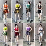 D1 KAKI PANTS + BRA RUN Set for Zumba, Gym, Yoga, Aerobic, women's fitness.