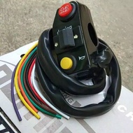 SAKLAR HOLDER KIRI KLAKSON SEIN SEN DAN LAMPU JAUH DEKAT BISA SEMUA MOTOR SAKLAR THAILAND 3 FUNGSI VIXION SATRIA FINO MIO BEAT VARIO SCOOPY KLX DLL SAKLAR SWITCH LEFT 3 FUNCTIONS