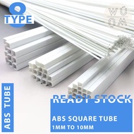 [READY STOCK]Model Material PVC TUBE / ABS TUBE  Square Length 500mm