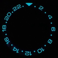 Black GMT [Blue Lumed] Bezel insert for Seiko SKX007, SKX009, New Seiko 5 Sports, etc