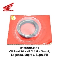 91201GB4691 Oil Seal 30 x 42 X 4.5 Honda Grand, Legenda, Supra & Supra Fit
