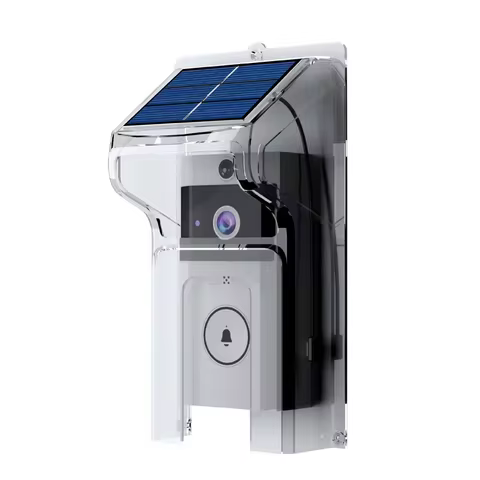 Solar Wireless Smart Video Doorbell HD Security Camera with Rain Cover Weatherproof Outdoor Two-Way 