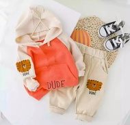 COD Setelan baju anak laki laki setelan hoodie kupluk anak terlaris baju dan celana panjang anak lak
