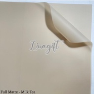 ( 5 Lembar ) FULL MATTE COLOR - FLOWER WRAPPING PAPER MATTE GOLD SOLID COLOR CELLOPHANE FLORIST