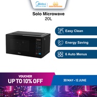 Midea MMO-AM920MZ(BK) Black Solo Microwave Oven, 20L