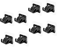 ORFOFE 8 Pcs Curtain Hook Bracket Curtain Pole Brackets Curtain Track Hooks Black Curtain Hooks Curtain Rods Black Tap in Curtain Rod Brackets No Drill Abs Japanese-style Holder