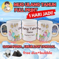 Happy BIRTHDAY / PRINTING CUSTOM HAPPY BIRTHDAY MUG / BIRTHDAY GLASS SOUVENIR / BIRTHDAY GIFT Pencil