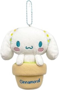 Hatayama Shoji Sanrio 63202996 3D Flower Series Mascot Pouch, Cinnamon Roll, Approx. 5.1 x 3.0 x 2.8