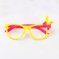 兒童無鏡片眼鏡框框架配飾(兔耳朵-黃色)