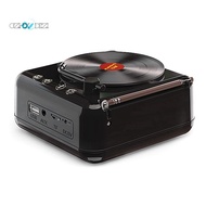 MANOVO Vinyl Record Player Speaker USB Bluetooth V5.0 Stereo Retro Portable Speaker TF Card/U Disk/AUX Playback Black  Easy Install