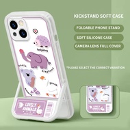 Kickstand Casing for Redmi 9A Note 13 12 10 Xiaomi 12T POCO F5 M3 Pro Plus 5G Lovely Animal Family S