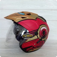 HELM DOUBLE VISOR MOTIF MARVEL IRONMAN HELM DEWASA MURAH