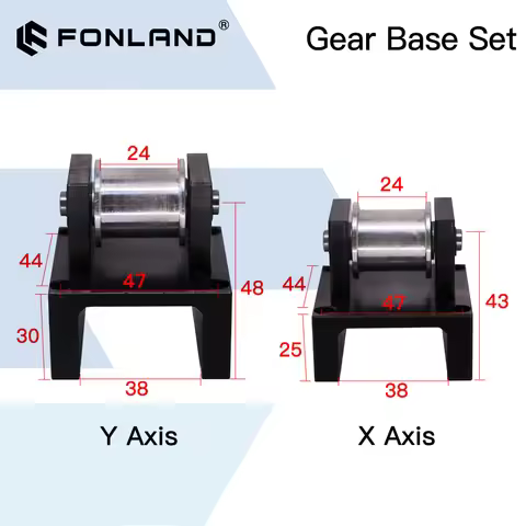 Fonland Gear Base Set Machine Mechanical Replacement for Co2 3020 4060 Laser Cutting Engraving Machi