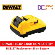 DEWALT DCB127 10.8V 2.0AH LITHIUM ION ORIGINAL REPLACEMENT BATTERY FOR  DCD700, DCD716, DCF805 BATER