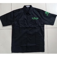 KEMEJA Gocar premium shirt with two black pockets, short sleeves, full embroidery