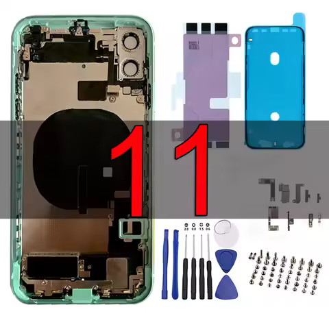 A+ Ori Full Assembly Middle Frame Housings Back Cover for iPhone 11 With all Parts Chassis Replaceme