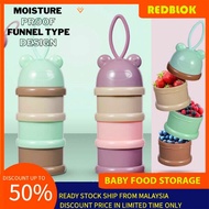 🔥READY STOCK Redblok Portable Milk Powder Box 3 layers MCB-02 Bear Style Baby Food Storage Essential