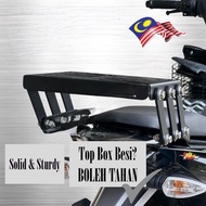Y15 Y16 RS150 LC135 V1-V8 Foldable Adjustable Heavy Duty Top box Givi Box Rack Monorack Lipat Box Ko