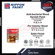 Nippon Paint 1L Hydro Wood Cat Kayu Wood Paint Door Paint Gloss Paint Syelek Cat Kilat Shellac Wood Varnish 木漆