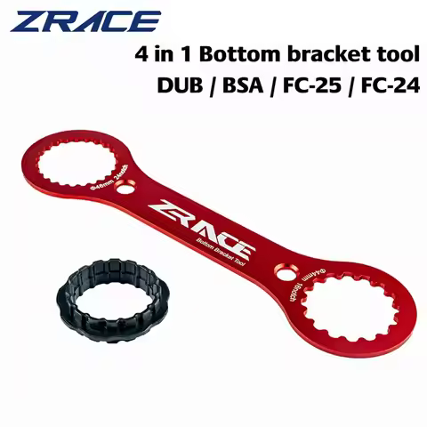 ZRACE 4 in 1 Bottom Bracket Wrench Tool , Compatible with SRAM DUB, SHIMANO BSA / FC-25 / FC-24, CNC