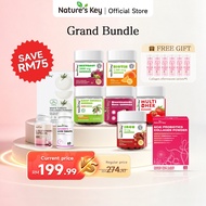 【LIVE EXCLUSIVE】Nature's Key Women's Wellness & Brightening Set – Glutathione, White Tomato, Kacip F
