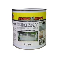 1L ( WHITE MATT ) HEAVY DUTY PainT White Semi-Gloss (Matt) 1 Liter For Metal &amp; Wood