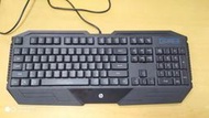 (H)故障品~惠普 HP K130 遊戲有線鍵盤~外觀完整/多數按鍵無反應/測試如圖~