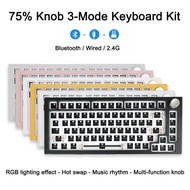 X75 75% Kit 75% Custom Barebone Keyboard RGB 3/5-Pin Hotswap Mechanical Gaming Keyboard with Knob Ga